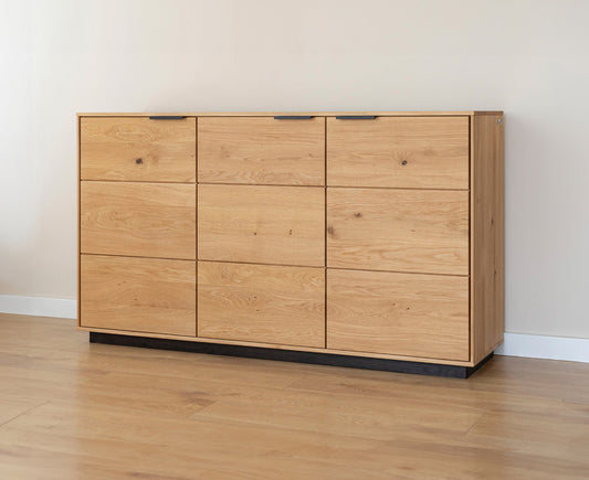 Tirano Sideboard Natur Massivholz Eiche geölt, fertig montiert