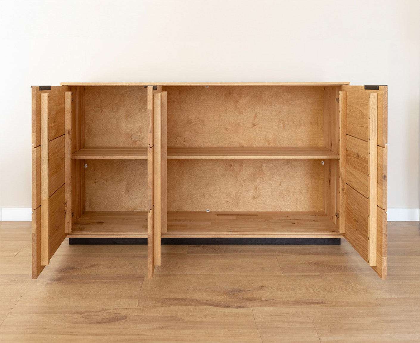 Tirano Sideboard Natur Massivholz Eiche geölt, fertig montiert