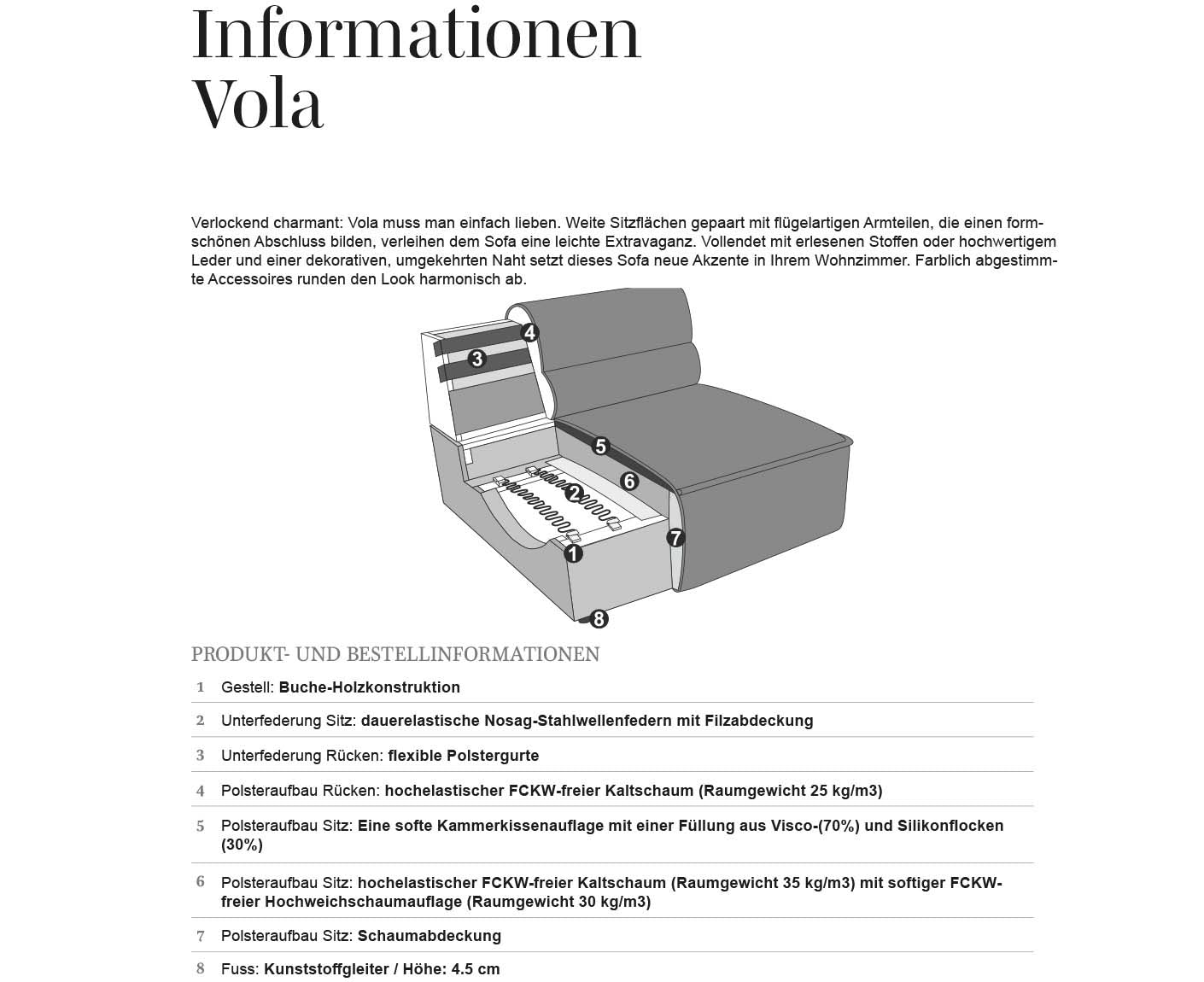 designwerk Vola Hocker | 110 x 75 cm | Flachgewebe