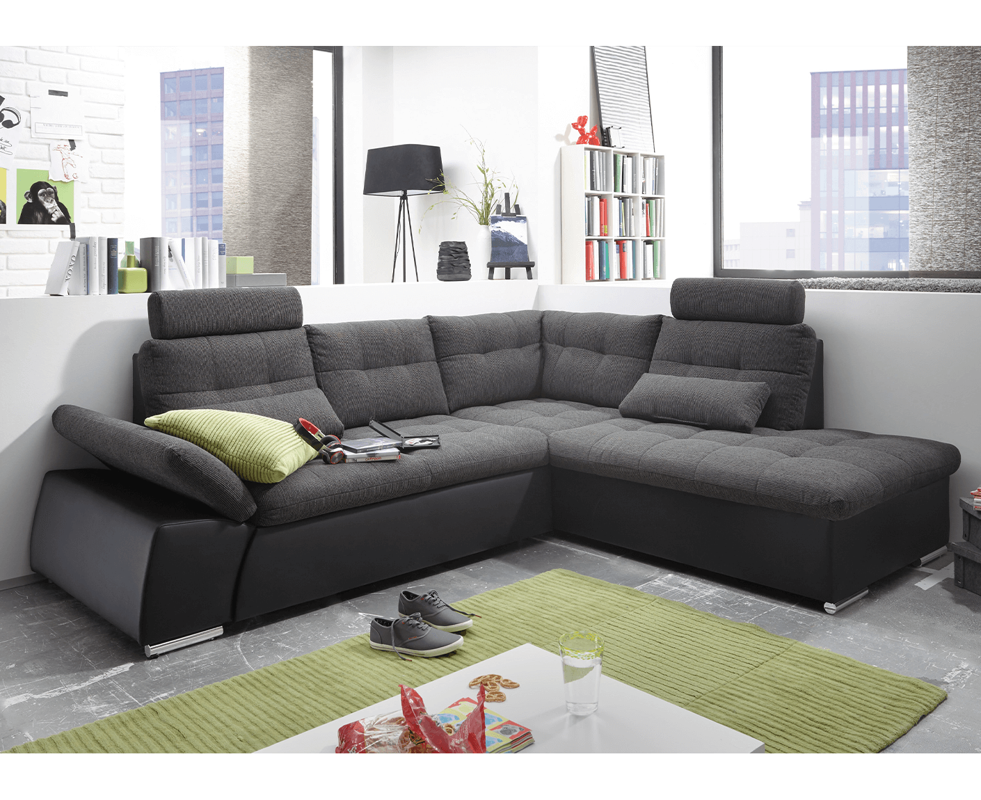 Jakarta Ecksofa 260x219 cm, mit Schlaffunktion - Voelpe