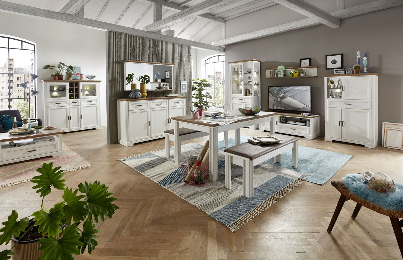 JASMIN Sideboard Pinie hell / Eiche