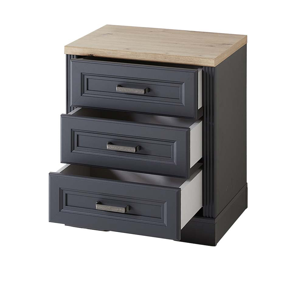 Jasmin Rollcontainer mit 3 Schubladen Graphit