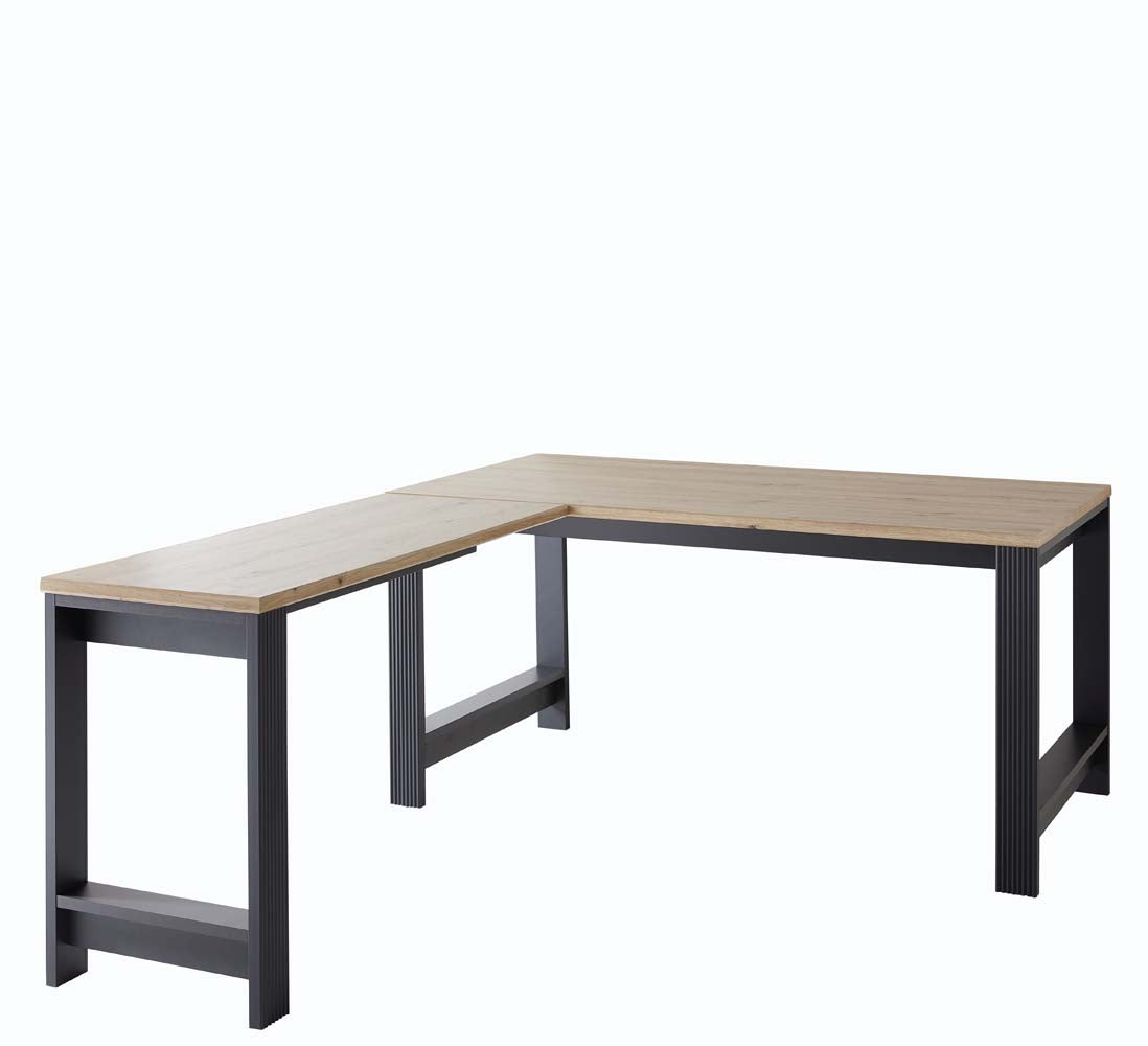 Jasmin Anbautisch 120x50 cm Graphit / Artisan Eiche