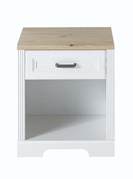 Jasmin Rollcontainer mit Tür und Schubladen Pinie hell