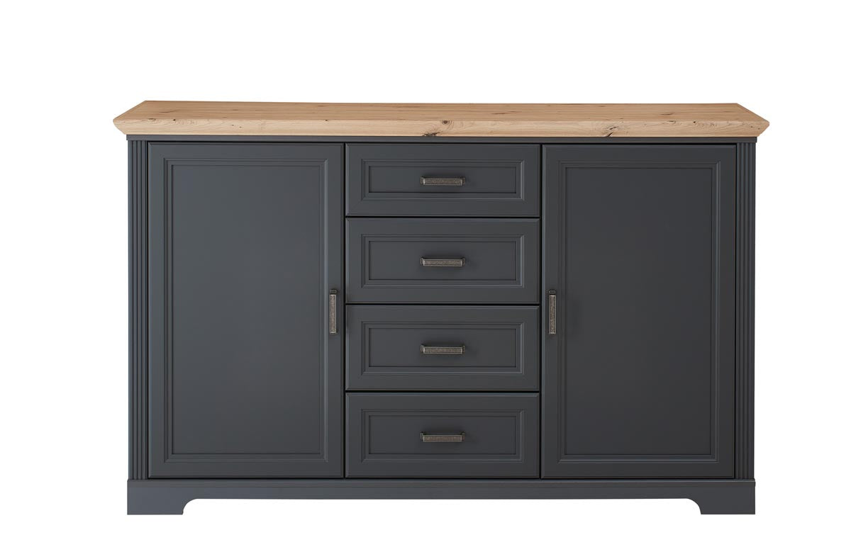 Jasmin Sideboard 165 cm Breite Graphit / Artisan Eiche