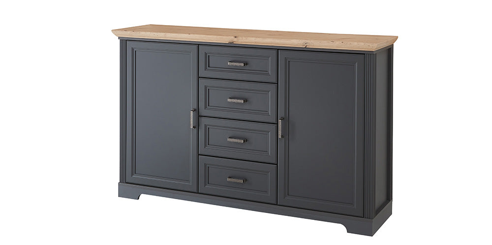 Jasmin Sideboard 165 cm Breite Graphit / Artisan Eiche