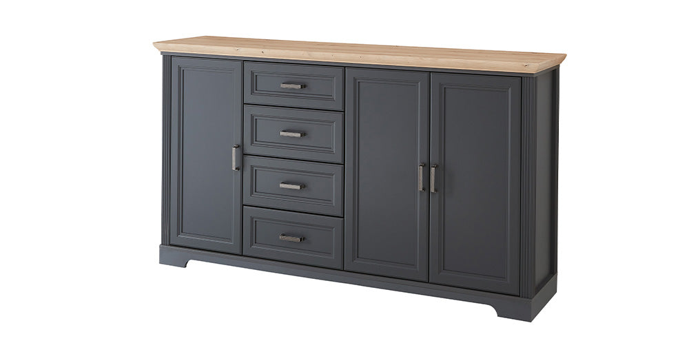 Jasmin Sideboard 182 cm Breite Graphit / Artisan Eiche