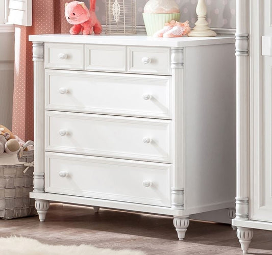 Cilek ROMANTIC Kommode Kinderkommode Anrichte Sideboard Weiß - Voelpe