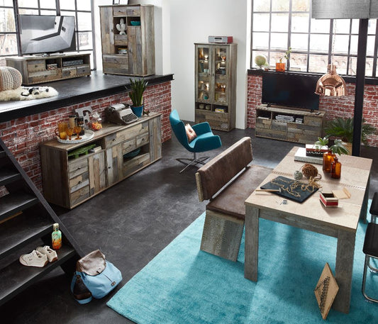 Wohnzimmer Komplettset BONANZA 4 Driftwood Nachbildung