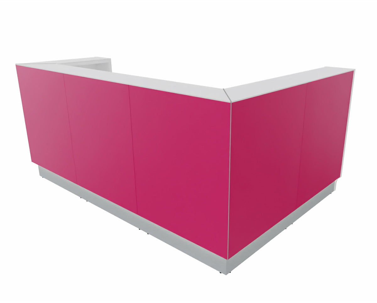 Linea 5 Empfangstheke 244,4 x 165 cm Eckig Pink / Korpus wählbar