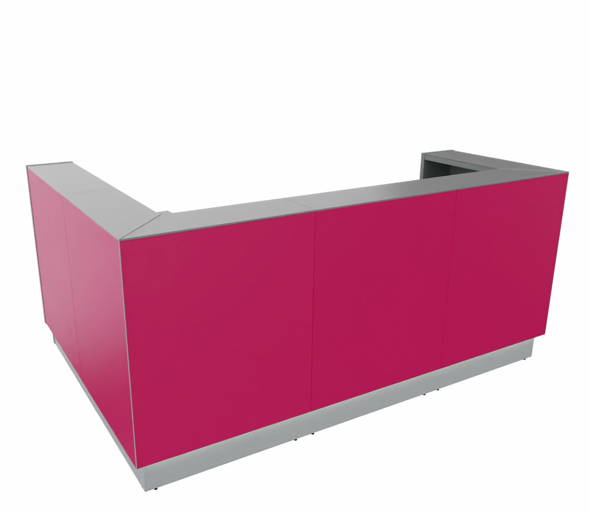 Linea 5 Empfangstheke 244,4 x 165 cm Eckig Pink / Korpus wählbar