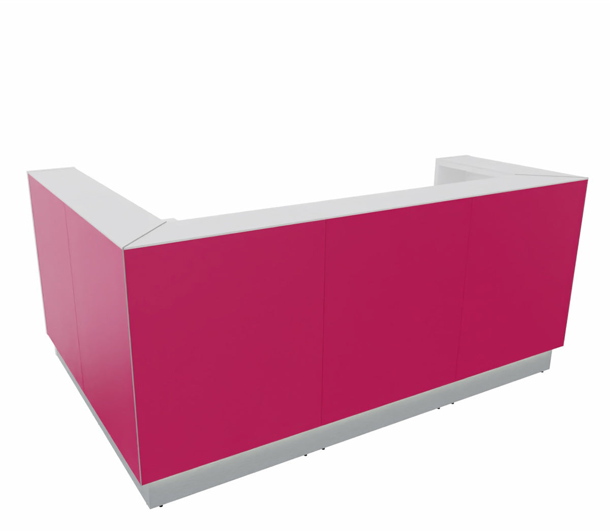 Linea 5 Empfangstheke 244,4 x 165 cm Eckig Pink / Korpus wählbar