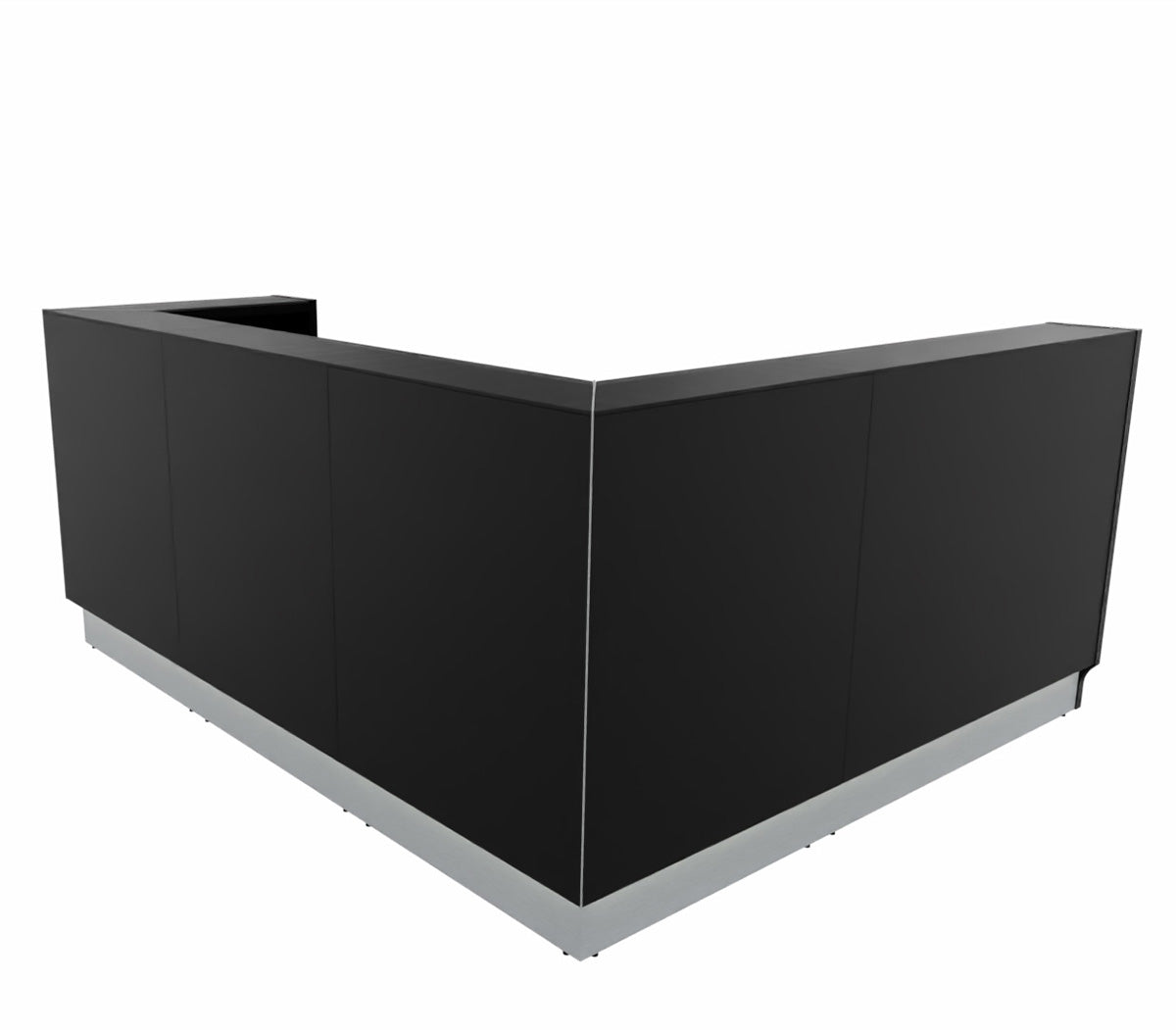 Linea 6 Empfangstheke 244,4 x 205 cm Eckig, Schwarz / Korpus wählbar