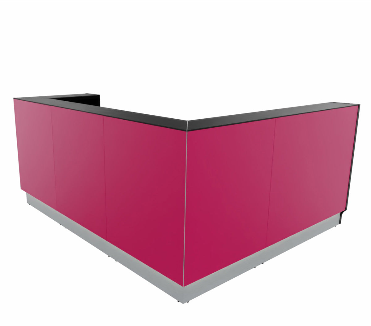 Linea 6 Empfangstheke 244,4 x 205 cm Eckig, Pink / Korpus wählbar