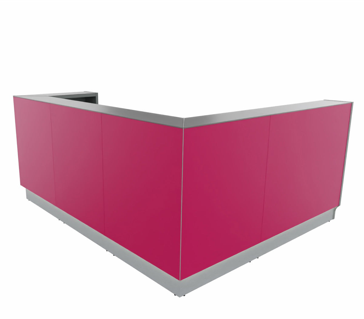 Linea 6 Empfangstheke 244,4 x 205 cm Eckig, Pink / Korpus wählbar