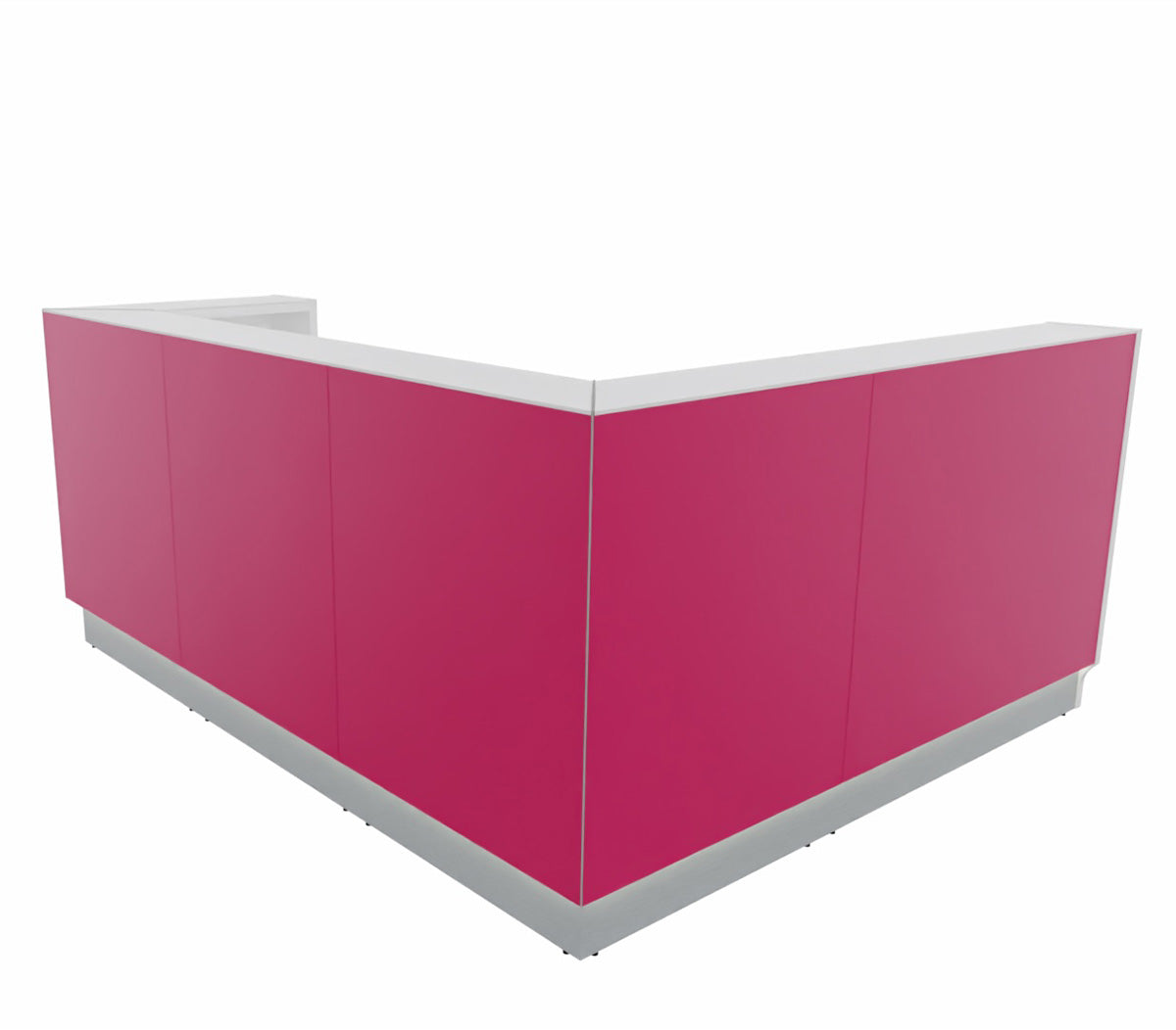 Linea 6 Empfangstheke 244,4 x 205 cm Eckig, Pink / Korpus wählbar