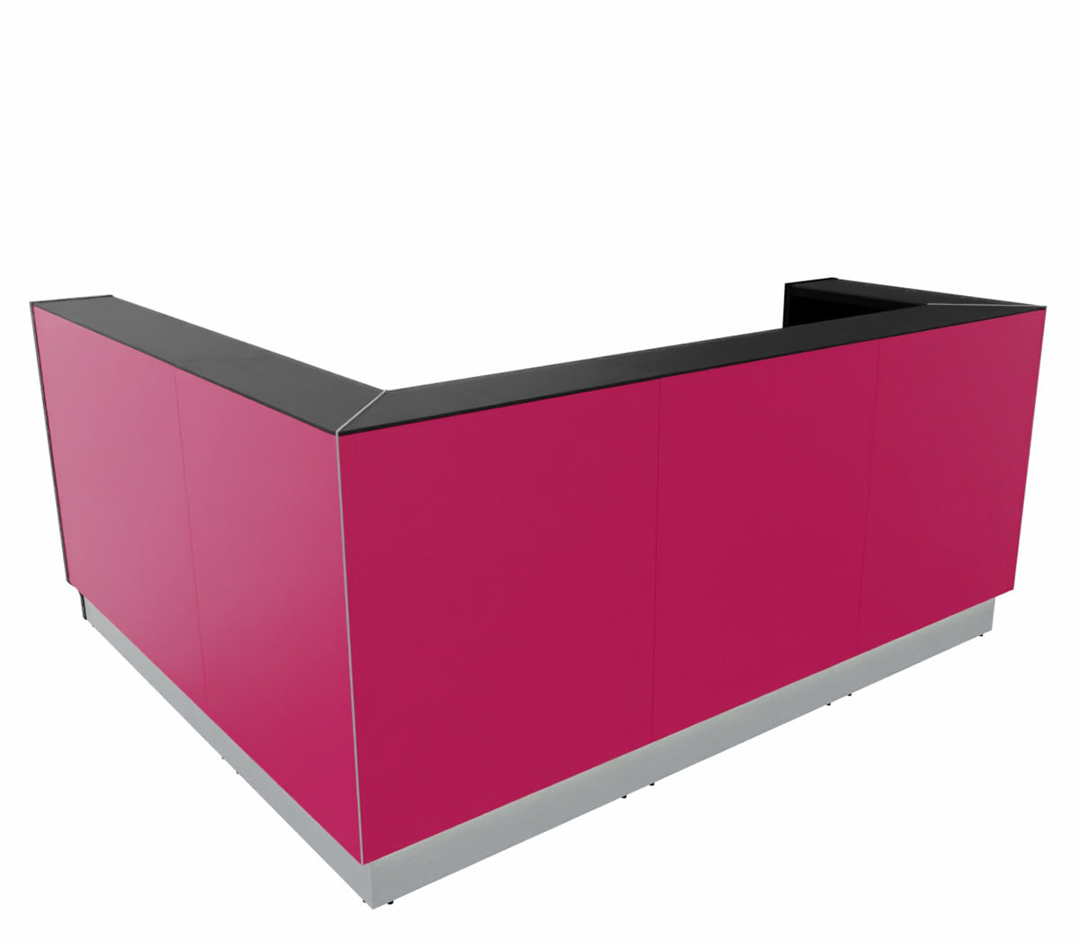 Linea 6 Empfangstheke 244,4 x 205 cm Eckig, Pink / Korpus wählbar