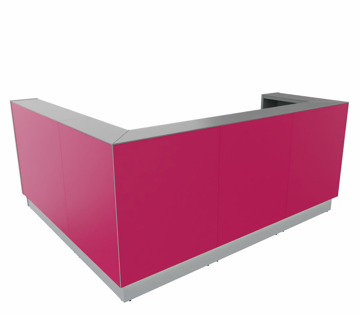 Linea 6 Empfangstheke 244,4 x 205 cm Eckig, Pink / Korpus wählbar