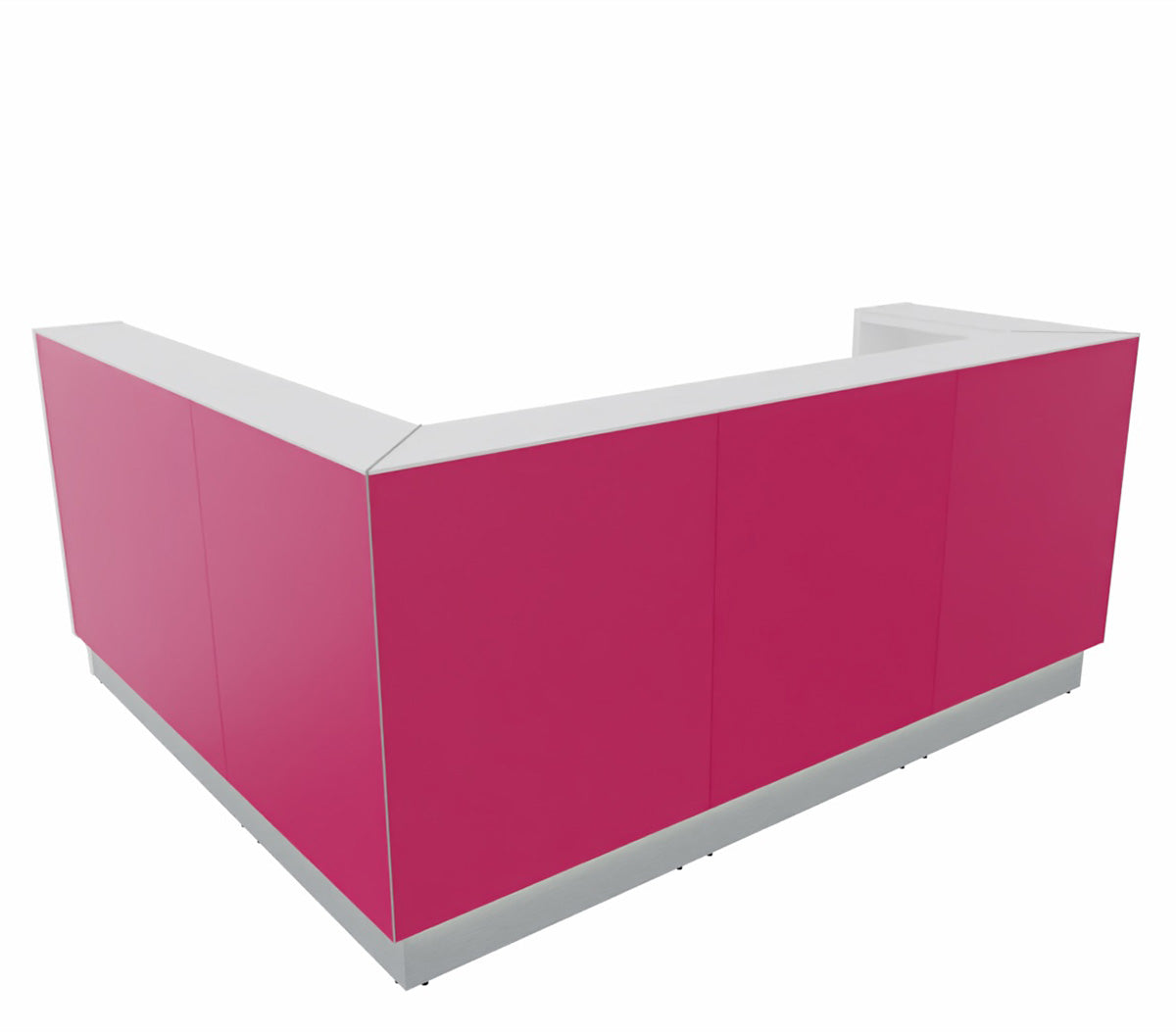 Linea 6 Empfangstheke 244,4 x 205 cm Eckig, Pink / Korpus wählbar