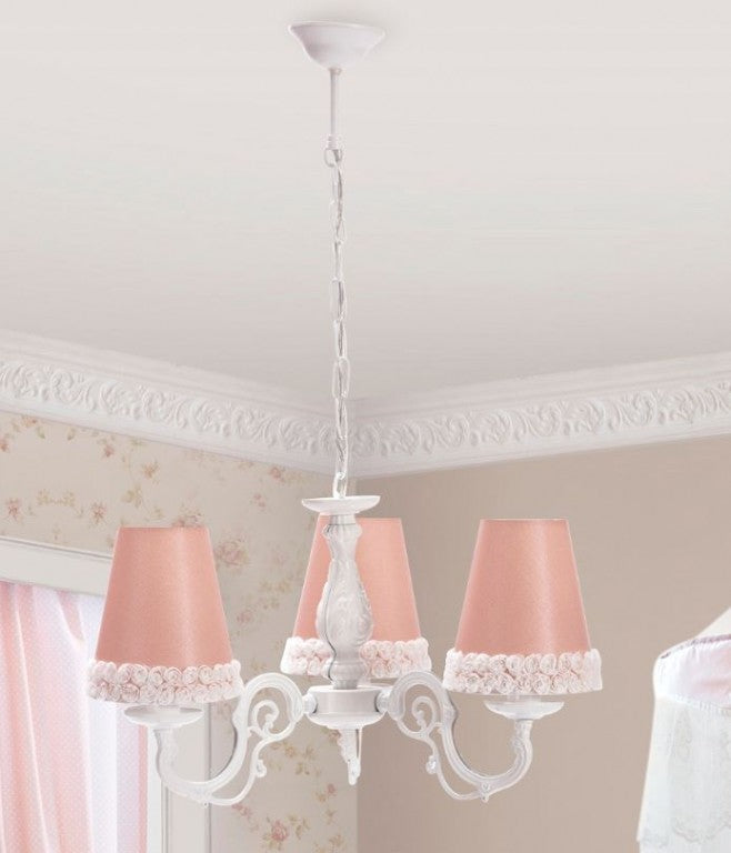 Cilek ROMANTIC Deckenlampe Lampe Wandlampe Weiß/Rosa - Voelpe