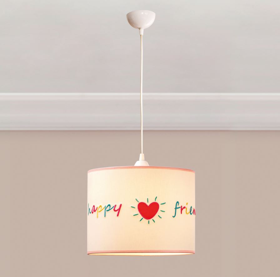 Cilek BABY GIRL Deckenlampe Hängelampe Lampe Kinderzimmer Creme / Rosa - Voelpe