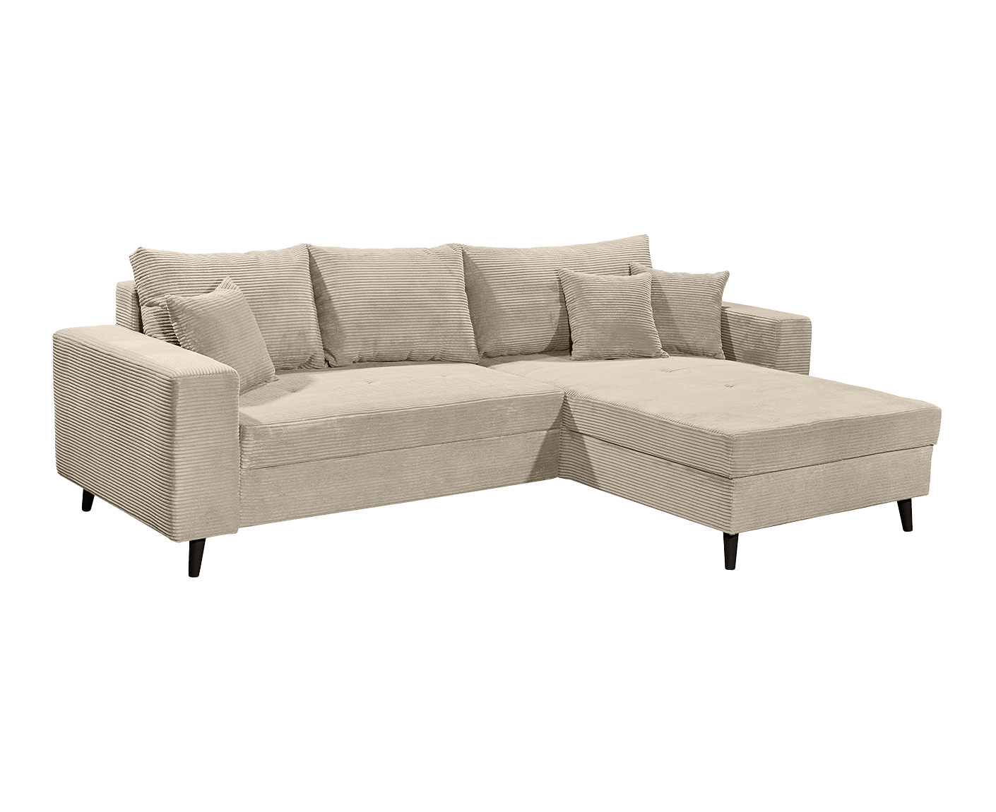 Larina Ecksofa 282 x 186 cm, mit Schlaffunktion & Bettkasten - Voelpe