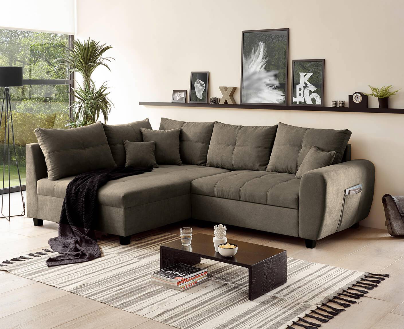 Lea Ecksofa 248 x 176 cm, mit Schlaffunktion - Voelpe