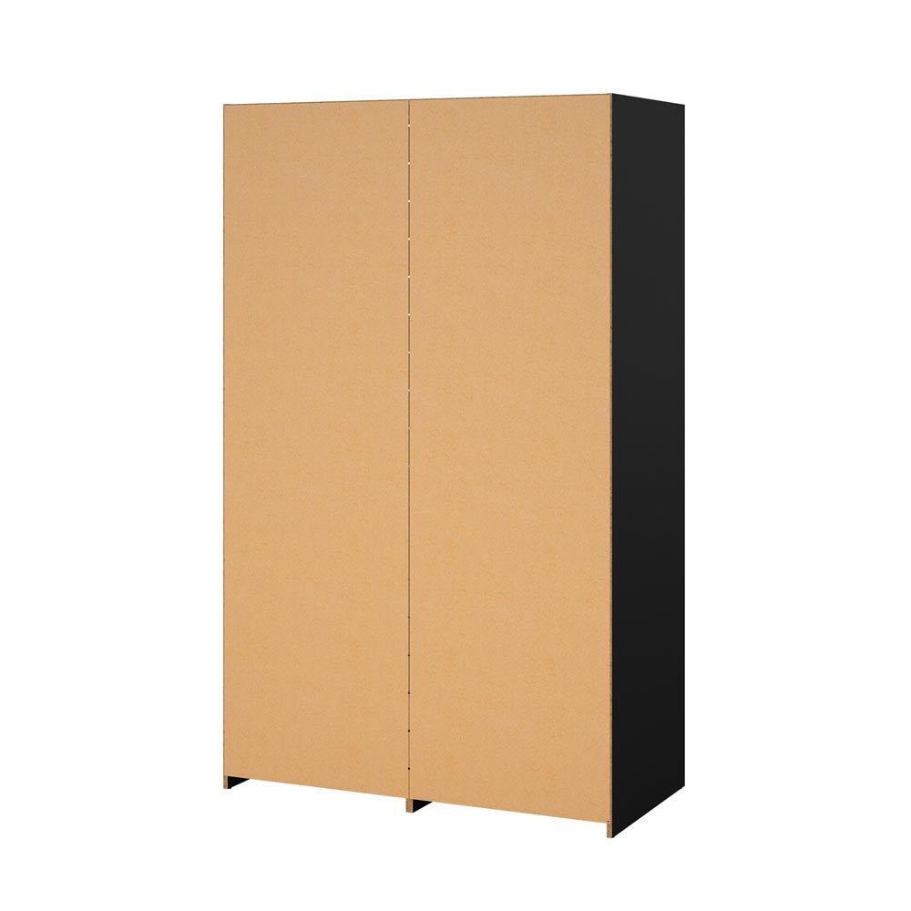 Line Kleiderschrank 2-türig Matt Schwarz Jackson Hickory