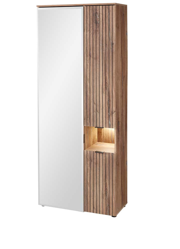Linea Garderoben-Kombination 1 inkl. Beleuchtung Flagstaff Eiche