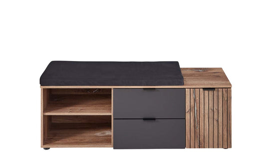 Linea Bank groß Flagstaff Eiche / Cosmos Grau