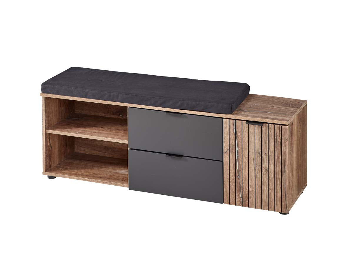 Linea Garderoben-Kombination 3 inkl. Beleuchtung Flagstaff Eiche