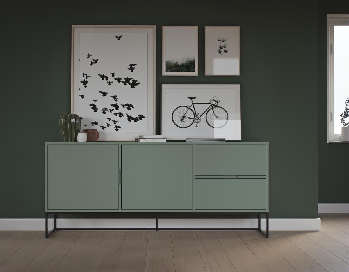 Tenzo Lipp Sideboard Grün matt