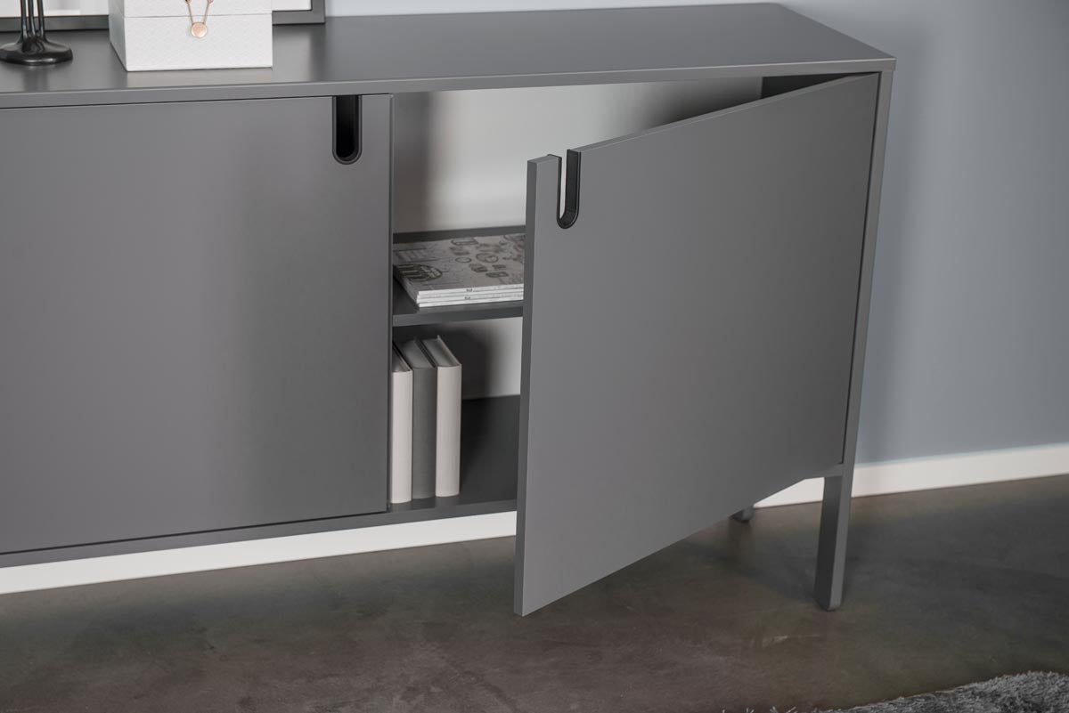 Tenzo Uno Designer Schrank 2-türig 148 cm Grau