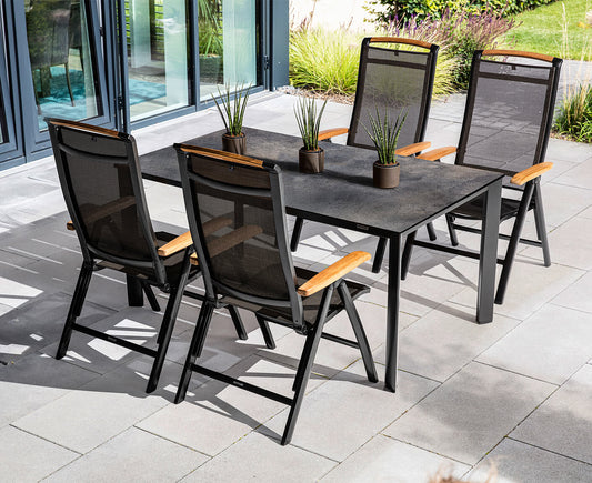 Kettler Memphis Gartenmöbelset 5-teilig Anthrazit