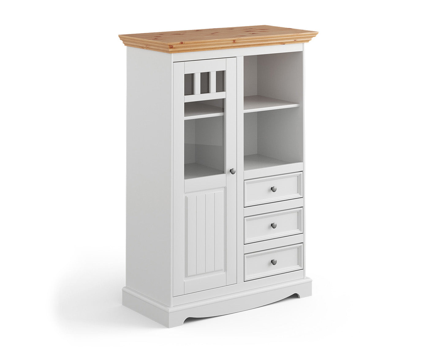 Belluno Elegante Highboard 90x130 cm Massivholz