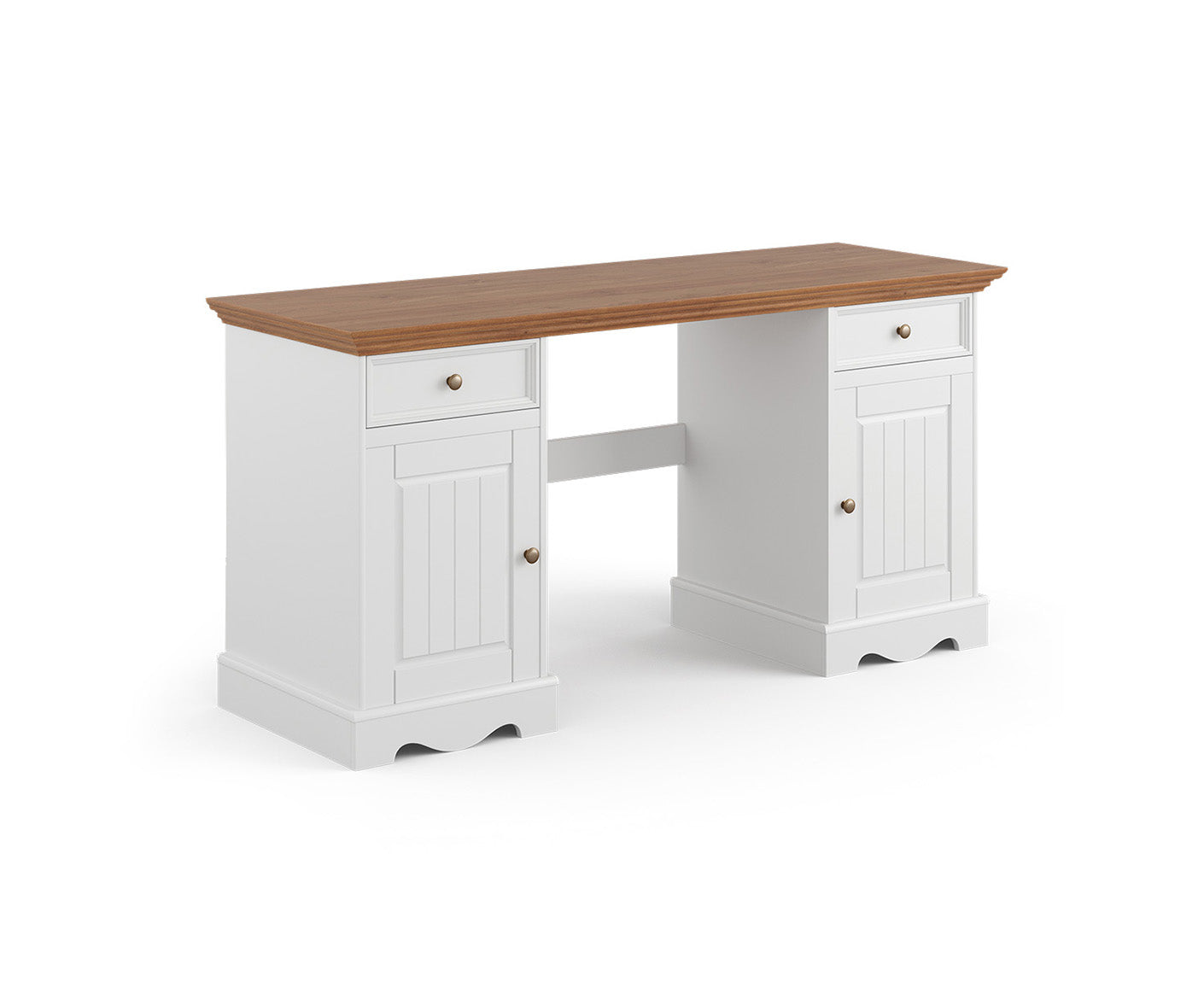 Belluno Elegante Schreibtisch 155x53 cm Massivholz