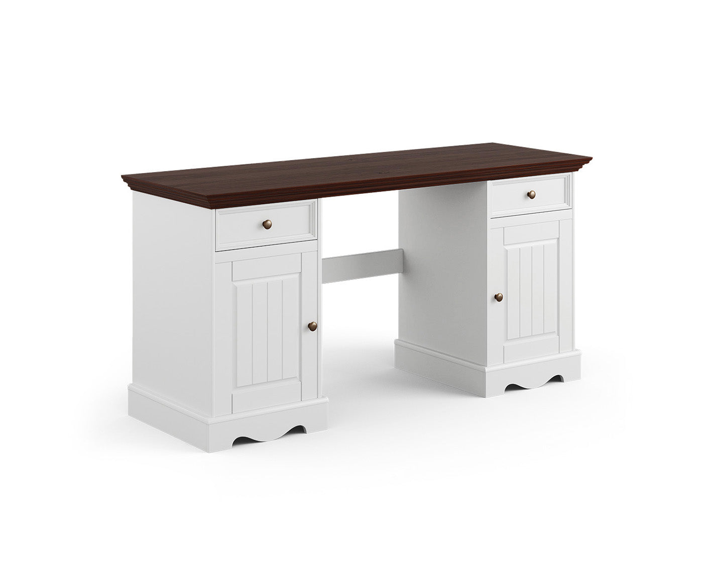 Belluno Elegante Schreibtisch 155x53 cm Massivholz