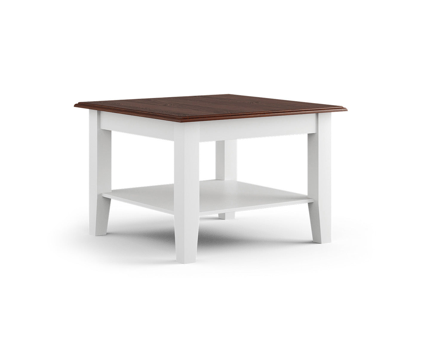 Belluno Elegante Couchtisch 70x70 cm Massivholz