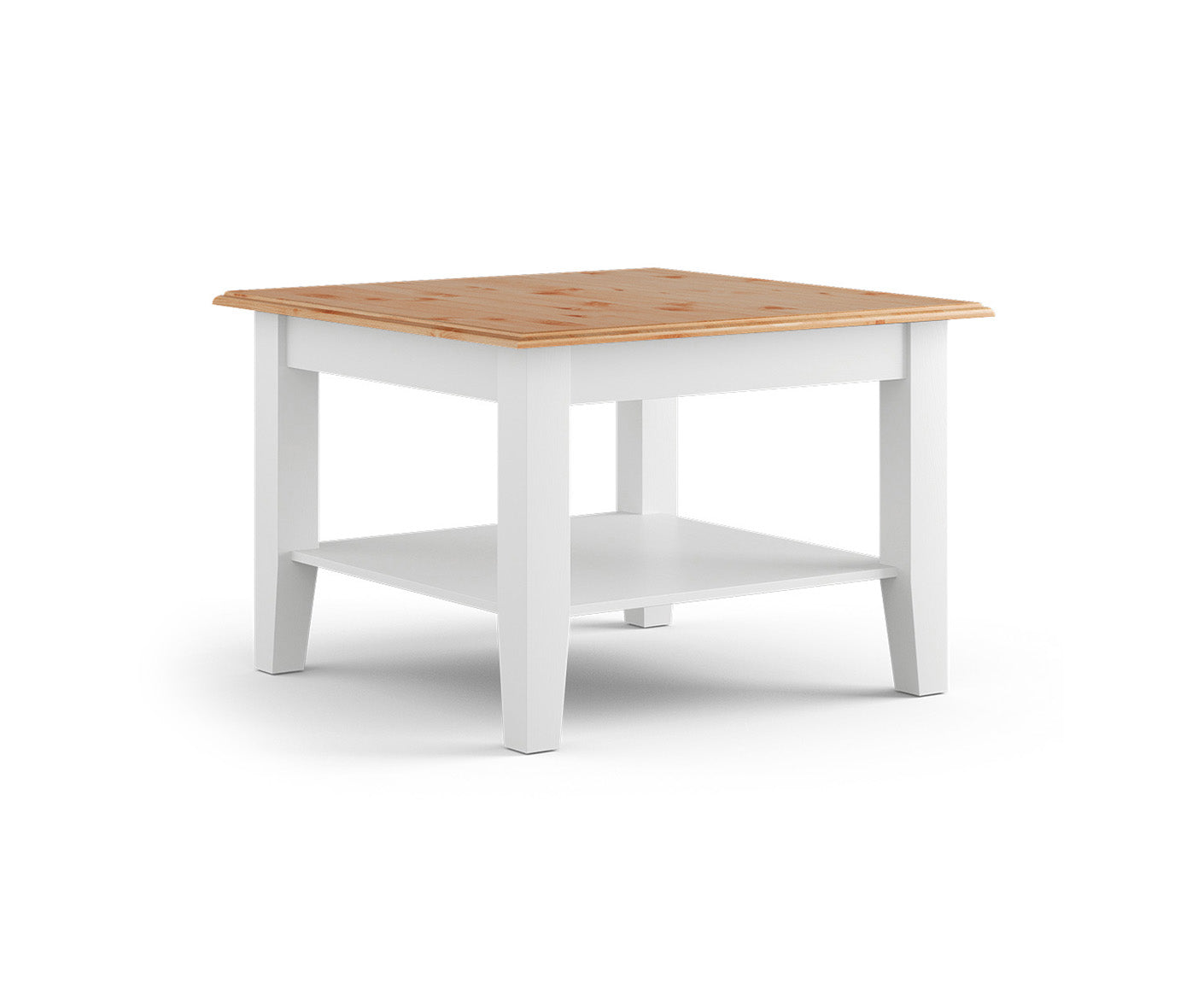 Belluno Elegante Couchtisch 70x70 cm Massivholz