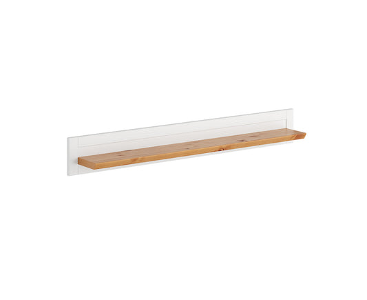 Marone Elite Regal, Wandregal Bücherregal Massivholz Weiß / Grau