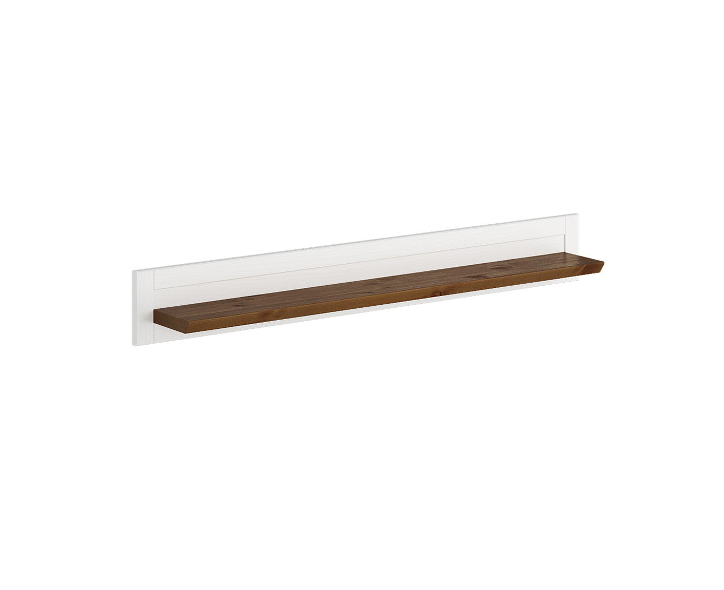 Marone Elite Regal, Wandregal Bücherregal Massivholz Weiß / Grau