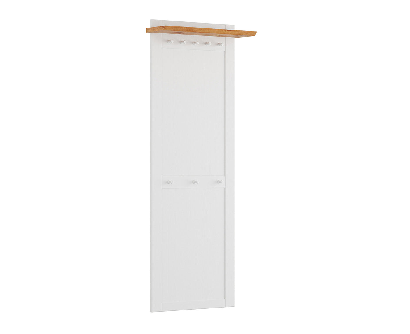 Marone Elite Garderobenpaneel Massivholz Weiß / Grau