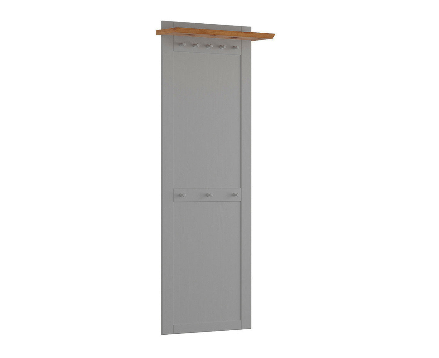 Marone Elite Garderobenpaneel Massivholz Weiß / Grau
