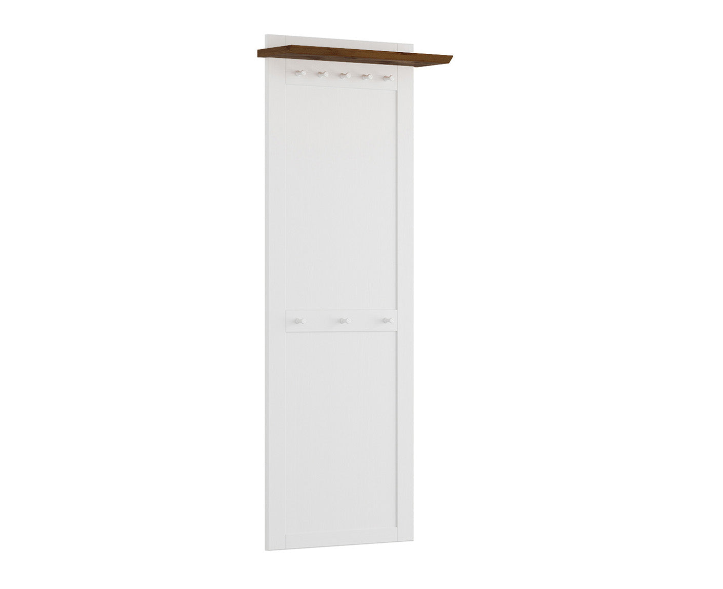 Marone Elite Garderobenpaneel Massivholz Weiß / Grau