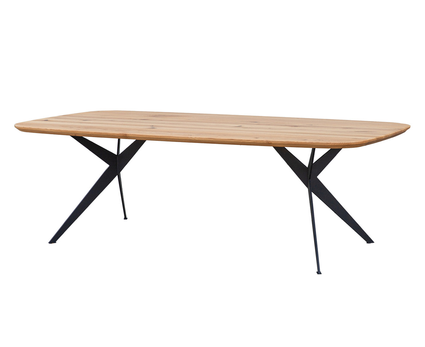 Sistina Esstisch Massivholz Eiche Natur / Schwarz