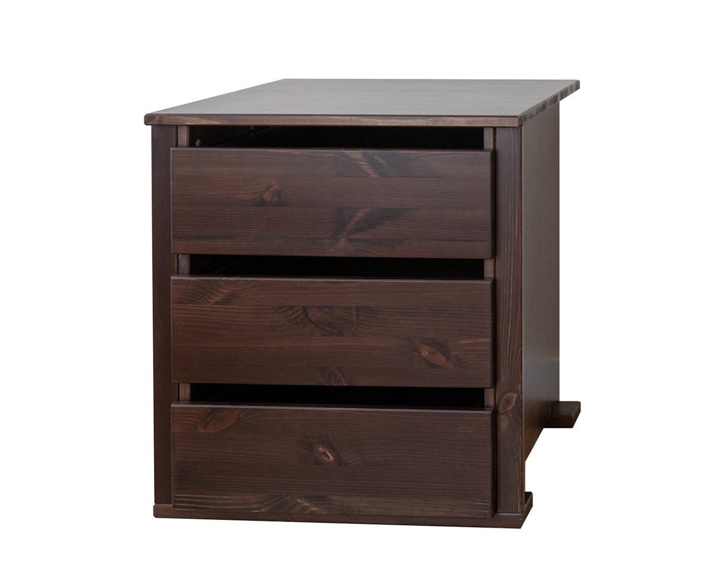 Rosella Schubladen-Modul für Kleiderschrank 3 Schubladen klein Massivholz Tabacco