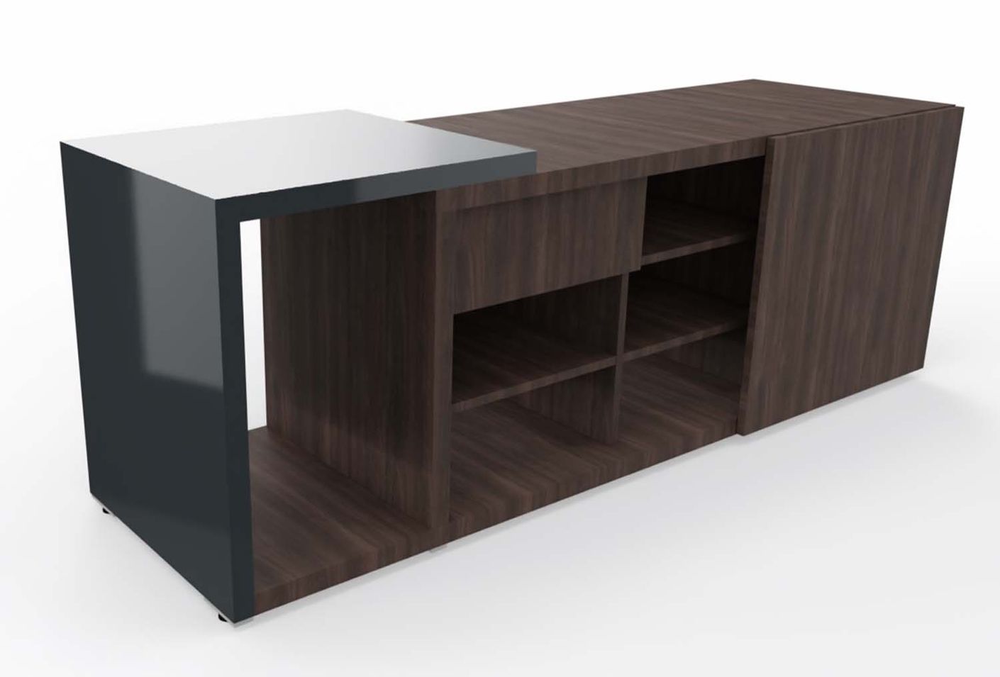 Mito Schiebetürenschrank 189 x 57 cm Sideboard Robinie Hochglanz