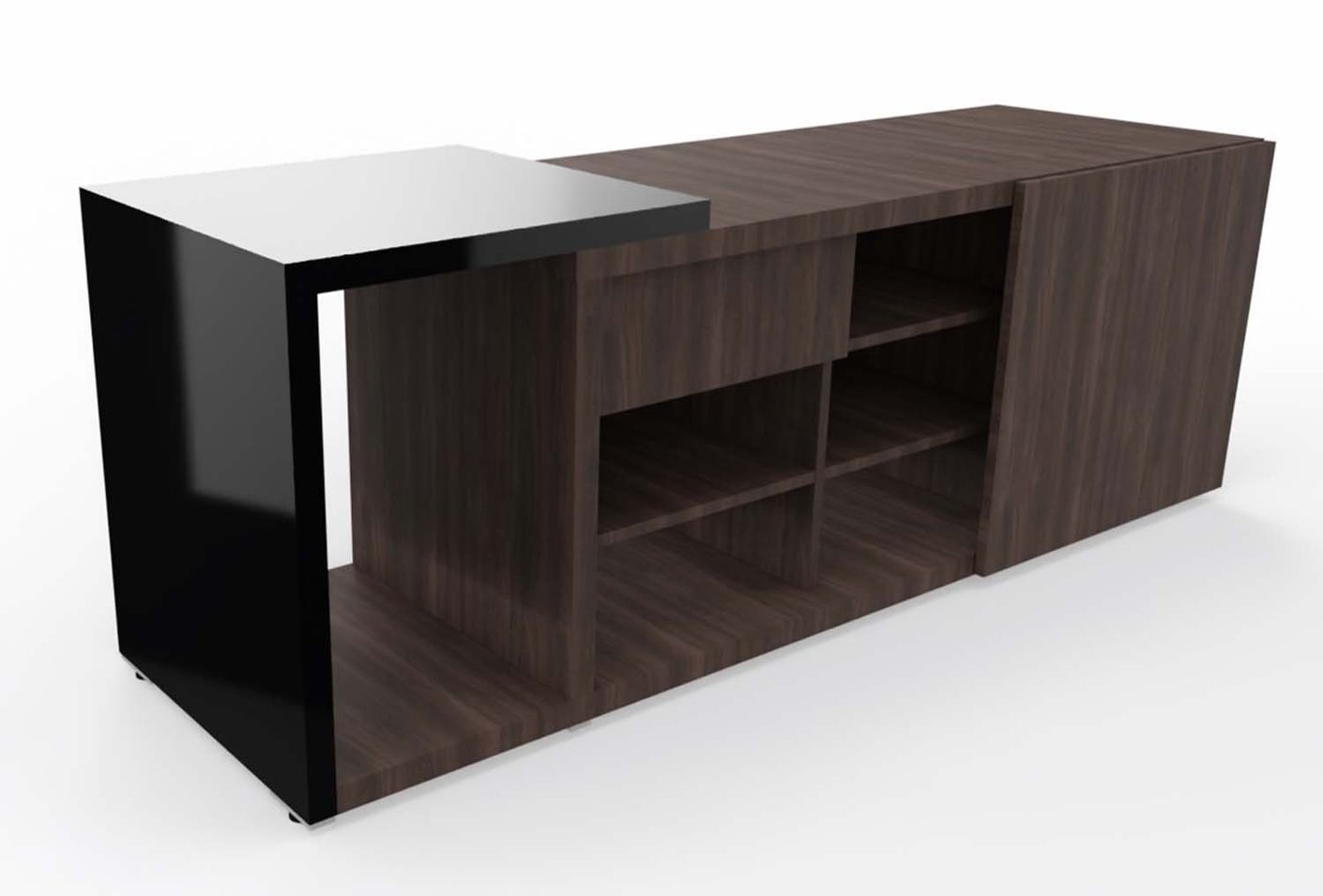 Mito Schiebetürenschrank 189 x 57 cm Sideboard Robinie Hochglanz