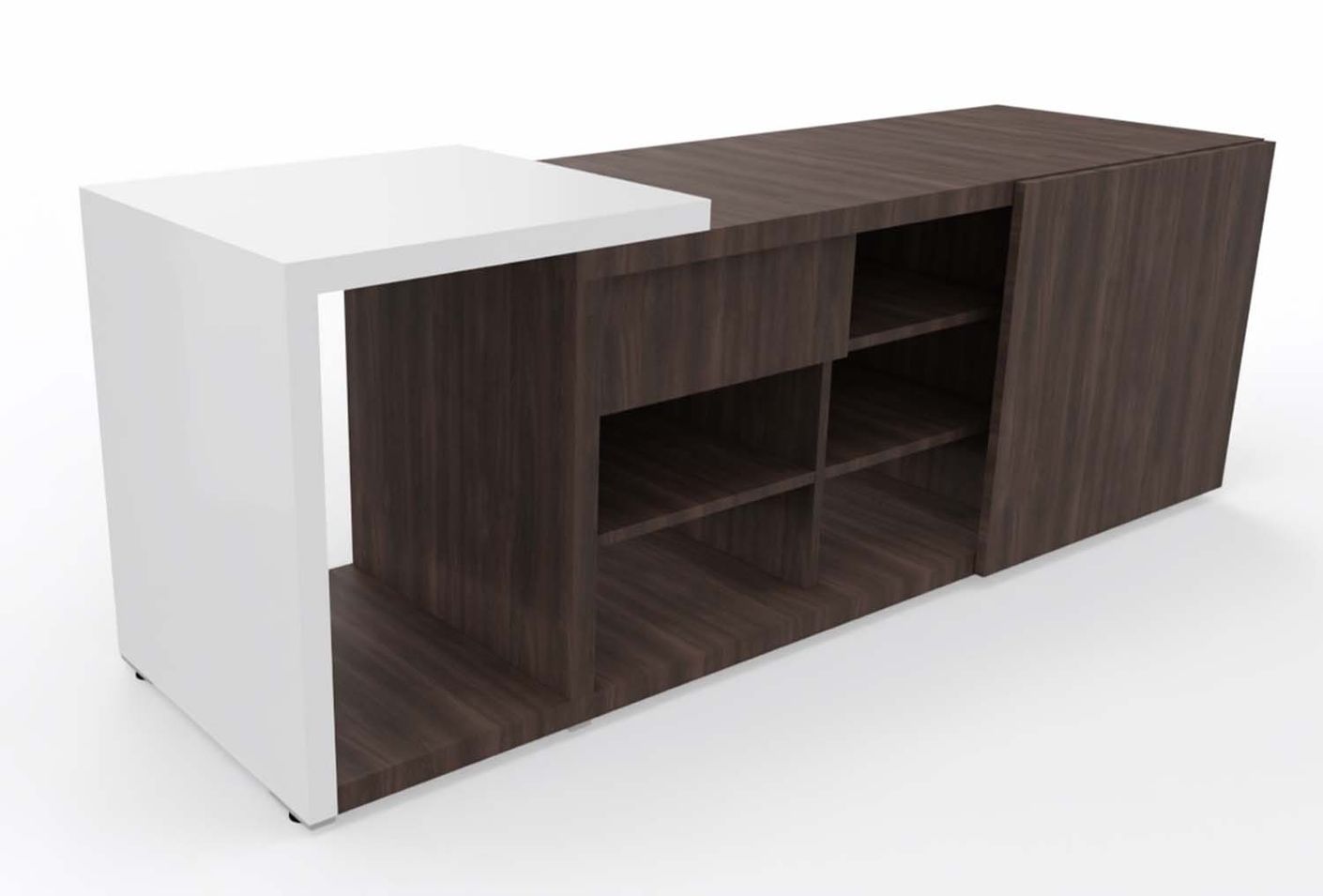 Mito Schiebetürenschrank 189 x 57 cm Sideboard Robinie Hochglanz