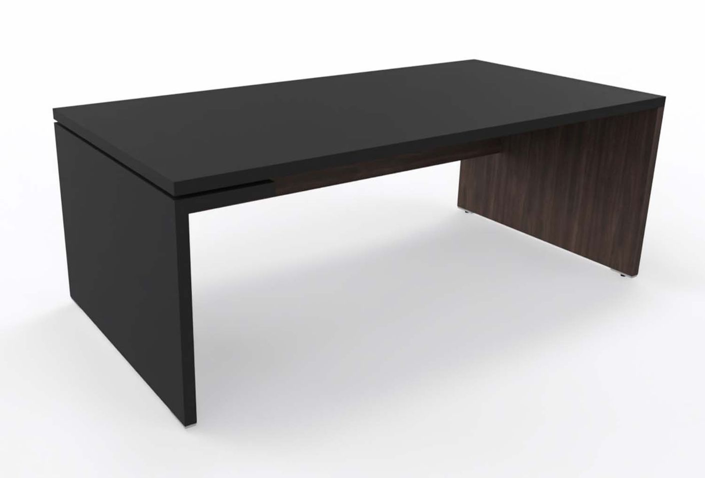 MDD Mito Chefschreibtisch mit Antifingerprint-Beschichtung, schwarz matt 180/200 x 100 cm